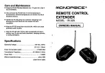 Monoprice IR-320 Owner'S Manual предпросмотр