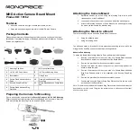 Monoprice MHD Action Camera Board Mount User Manual предпросмотр