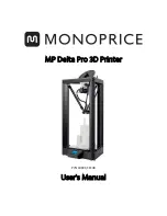 Preview for 1 page of Monoprice MP Delta Pro User Manual