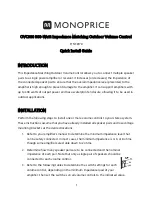 Предварительный просмотр 1 страницы Monoprice OVC300 Quick Install Manual