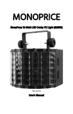 Предварительный просмотр 1 страницы Monoprice ShowPony 12-Watt LED Derby FX Light User Manual