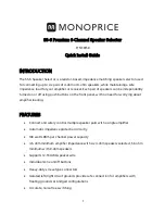 Предварительный просмотр 1 страницы Monoprice SS-6 Quick Install Manual