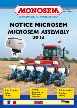 Preview for 1 page of Monosem MICROSEM Assembly, Adjustment And Maintenance Instructions