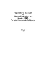 Monroe Electronics 257D Operator'S Manual preview