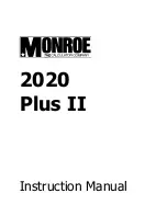 Monroe 2020 Plus III Instruction Manual preview