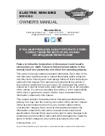 Preview for 2 page of Monster Moto MM-E250 Owner'S Manual