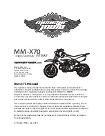 Preview for 2 page of Monster Moto MM-X70 Owner'S Manual