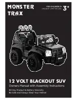 MONSTER TRAX 12 VOLT BLACKOUT SUV Owner'S Manual preview