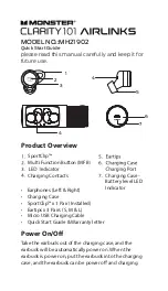 Предварительный просмотр 1 страницы Monster Clarity 101 AirLinks MH21902 Quick Start Manual