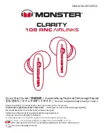 Предварительный просмотр 1 страницы Monster CLARITY MH22106 Quick Start Manual