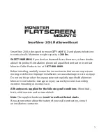 Preview for 5 page of Monster FlatScreen Mount SmartViewTM 200L User Manual