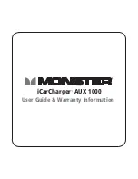 Monster iCarCharger AUX 1000 User Manual & Warranty Information preview