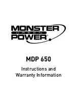 Monster MDP 650 Instructions And Warranty Information preview