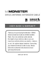 Monster SIRIUS ANTENNA EXTENSION CABLE User Manual preview