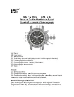 Предварительный просмотр 1 страницы Mont Blanc Sport Quartz/Automatic Chronograph Service Manual