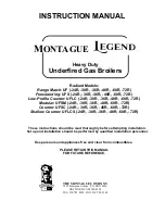MONTAGUE Legend series Instruction Manual preview