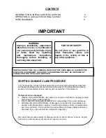 Preview for 2 page of MONTAGUE Vectaire SL2-70 Instruction Manual