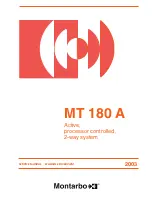 Montarbo MT 180 A Service Manual preview