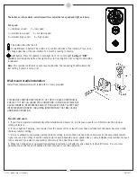 Preview for 8 page of Monte Carlo Fan Company 14PRR62XXD Series Owner'S Manual And Installation Manual