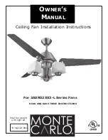 Предварительный просмотр 1 страницы Monte Carlo Fan Company 3AXR52XX3-L Series Owner'S Manual