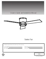 Предварительный просмотр 1 страницы Monte Carlo Fan Company 3CLMR56XXD Series Owner'S Manual And Installation Manual