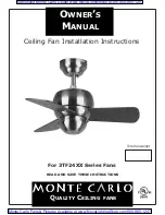 Monte Carlo Fan Company 3TF24 Series Owner'S Manual предпросмотр