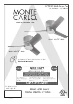 Предварительный просмотр 1 страницы Monte Carlo Fan Company 3VTR38D Series Manual