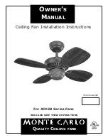 Monte Carlo Fan Company 4CO28 Series Owner'S Manual предпросмотр