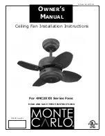 Предварительный просмотр 1 страницы Monte Carlo Fan Company 4MC20 Series Owner'S Manual