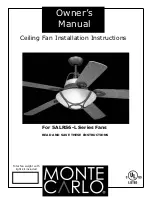 Monte Carlo Fan Company 5ALR56-L Series Owner'S Manual предпросмотр