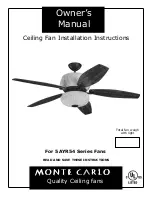 Предварительный просмотр 1 страницы Monte Carlo Fan Company 5AYR54 Series Owner'S Manual