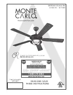 Предварительный просмотр 1 страницы Monte Carlo Fan Company 5BR52XXD Series Instructions Manual