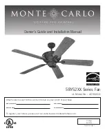 Предварительный просмотр 1 страницы Monte Carlo Fan Company 5BY52RB Owner'S Manual And Installation Manual