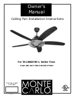 Monte Carlo Fan Company 5CLR66XXD-L Series Owner'S Manual preview