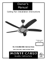 Предварительный просмотр 1 страницы Monte Carlo Fan Company 5CLR66XXD Series Owner'S Manual