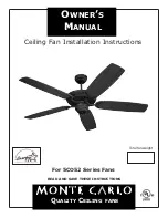 Предварительный просмотр 1 страницы Monte Carlo Fan Company 5CO52 Series Owner'S Manual