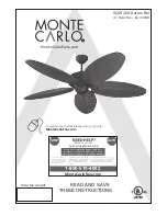 Предварительный просмотр 1 страницы Monte Carlo Fan Company 5CU52XX Series Instructions Manual