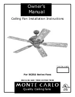 Monte Carlo Fan Company 5CZ52 Series Owner'S Manual предпросмотр