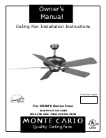 Предварительный просмотр 1 страницы Monte Carlo Fan Company 5DAXX Series Owner'S Manual