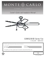 Monte Carlo Fan Company 5DIW52 Series Owner'S Manual And Installation Manual preview