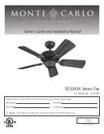 Monte Carlo Fan Company 5DS34 Series Owner'S Manual And Installation Manual preview