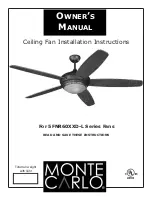 Предварительный просмотр 1 страницы Monte Carlo Fan Company 5FNR60 Series Installation Instructions Manual