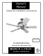 Предварительный просмотр 1 страницы Monte Carlo Fan Company 5GL52 Series Owner'S Manual