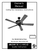 Предварительный просмотр 1 страницы Monte Carlo Fan Company 5GL66 Series Owner'S Manual