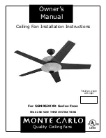 Monte Carlo Fan Company 5GMR52XXD Series Owner'S Manual preview