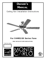 Предварительный просмотр 1 страницы Monte Carlo Fan Company 5hM52XX series Owner'S Manual