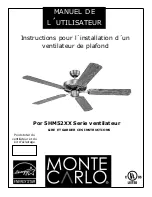 Предварительный просмотр 6 страницы Monte Carlo Fan Company 5hM52XX series Owner'S Manual