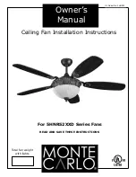 Monte Carlo Fan Company 5HNR52 Owner'S Manual preview