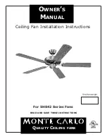 Предварительный просмотр 1 страницы Monte Carlo Fan Company 5HS42 Series Owner'S Manual