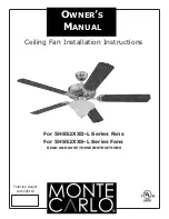 Предварительный просмотр 1 страницы Monte Carlo Fan Company 5HS52XXD-L Series Owner'S Manual